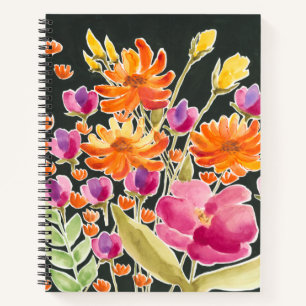 Herrliche Ansammlung - Rosa und orange Blume Notizblock