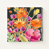 Herrliche Ansammlung - Rosa und orange Blume Notizblock (Rückseite)