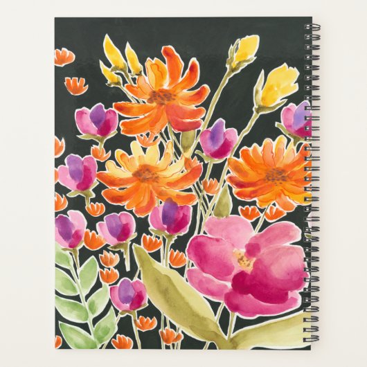 Herrliche Ansammlung - Rosa und orange Blume Planer (Rückseite)