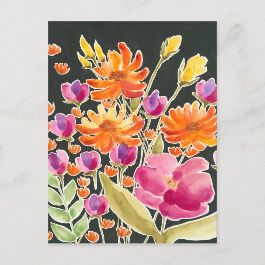 Herrliche Ansammlung - Rosa und orange Blume Postkarte (Vorderseite)