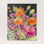 Herrliche Ansammlung - Rosa und orange Blume Puzzle (Vertikal)