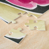 Herrliche Ansammlung - Rosa und orange Blume Puzzle (Seite)