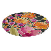 Herrliche Ansammlung - Rosa und orange Blume Schneidebrett (Ecke)