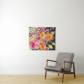 Herrliche Ansammlung - Rosa und orange Blume Wandteppich (Beispiel (Horizontal))