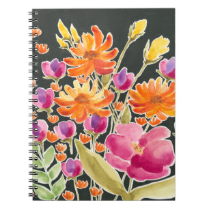 Herrliche Ansammlungs-- rosa und orange Blumen Notizblock