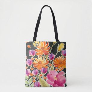 Herrliche Ansammlungs-- rosa und orange Blumen Tasche