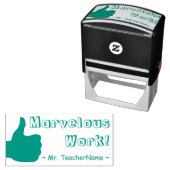 "Herrliche Arbeit!" + Tutor-Name Rubber-Briefmarke Permastempel (Beispiel)