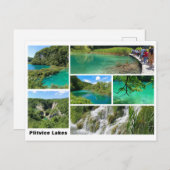 Herrliche Aussicht auf die Plitvicer Seen, Kroatie Postkarte (Vorne/Hinten)