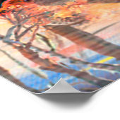 Herrliche Aussicht auf Sonnenuntergang, abstrakter Poster (Ecke)