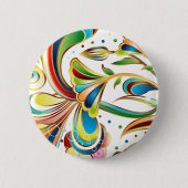 Herrliche Blume Button (Vorderseite)