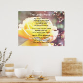 Herrliche Blume der gelben Rose, das Fürstengebet Poster (Küche)