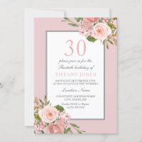 Herrliche Blume Frauen 30. Geburtstag Party einlad