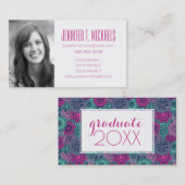 Herrliche Blumen des Foto-Abschluss-| Telefonnummerkarte (Vorne/Hinten)