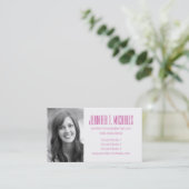 Herrliche Blumen des Foto-Abschluss-| Telefonnummerkarte (Stehend Vorderseite)