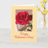 Herrliche blutende Rose, Valentinerkarte Karte (Gelbe Blume)