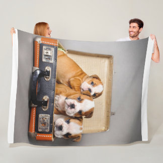Herrliche Bulldoggen Welpen | Hund Lover Fleecedecke