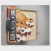 Herrliche Bulldoggen Welpen | Hund Lover Geschenkpapier (Flach)