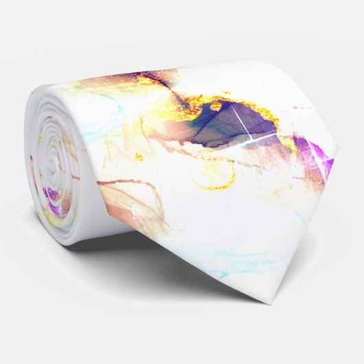 Herrliche Dusty Rose Golden Powder Marmor Krawatte (Gerollt)