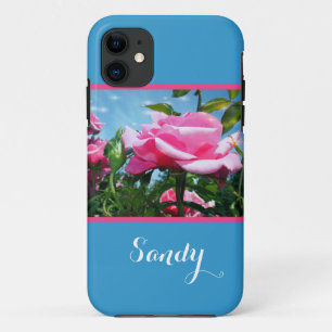 Herrliche, elegante rosafarbene Blume mit Namen iPhone 11 Hülle
