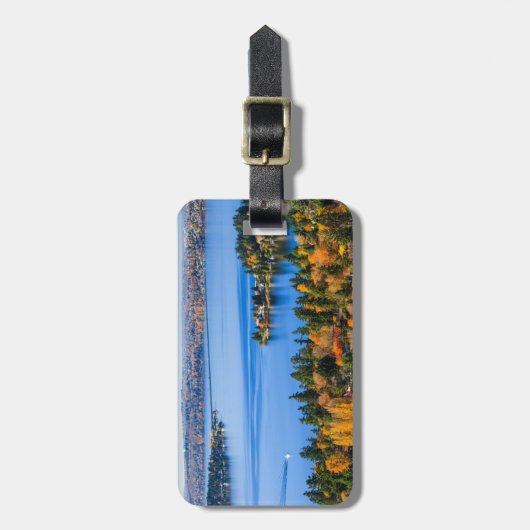 Herrliche Farben des Falles bei Bellevue Gepäckanhänger (Vorderseite vertikal)