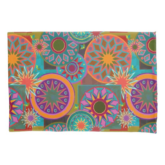 Herrliche farbenfrohe Exotic Pillowcase Kissenbezug (Vorderseite)