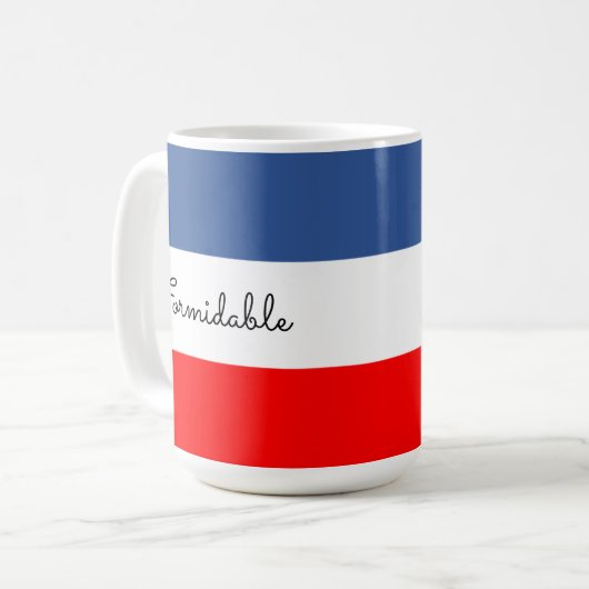 Herrliche französische Flagge Kaffeetasse (Vorderseite Links)