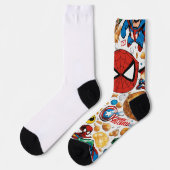 "Herrliche Fusion: Nahtlose weiße Hintergrundsocke Socken (Linkes Detail)