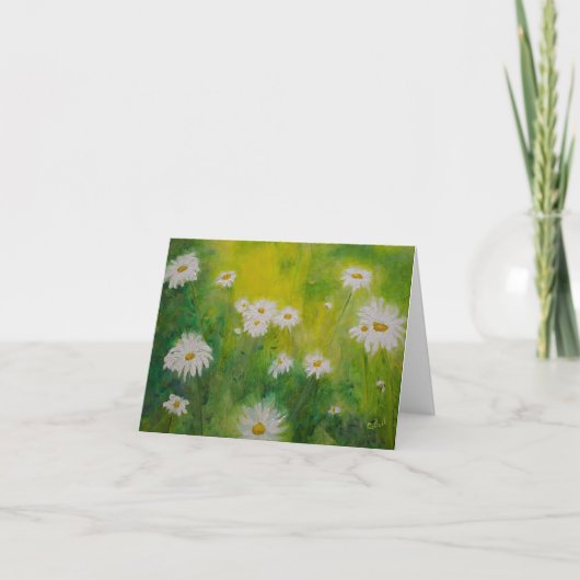 Herrliche Gänseblümchen-Blumenwiesen-Karte Karte (Vorderseite)