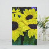 HERRLICHE GARTEN-SONNENBLUMEN BRIEFPAPIER (Stehend Vorderseite)