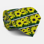HERRLICHE GARTEN-SONNENBLUMEN KRAWATTE (Gerollt)
