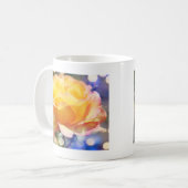 Herrliche gelbe Rosenrose Blume. Blumenfotografie. Kaffeetasse (Vorderseite Links)