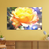 Herrliche gelbe Rosenrose Blume. Blumenfotografie Leinwanddruck (Insitu (Wohnzimmer))