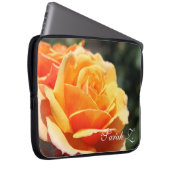 Herrliche gelbe Rosenrose Blume, mit Namen. Laptopschutzhülle (Vorne Rechts)