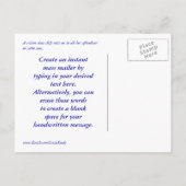 Herrliche Gewohnheit des Kreuzschiff-3 Ankündigungspostkarte (Rückseite)