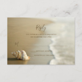 Herrliche Goldseashell-Strand-Hochzeit UAWG Karte