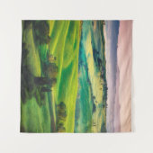 Herrliche Grüntöne in der Landschaft und mit Licht Wandteppich (Vorderseite (Horizontal))