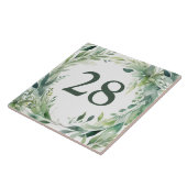 Herrliche Grüntöne, Zeichen für die Hausnummer Fliese (Seite)