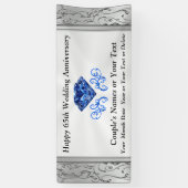 Herrliche Hochzeitstag-Fahne des Saphir-65. Banner (Vertikal)