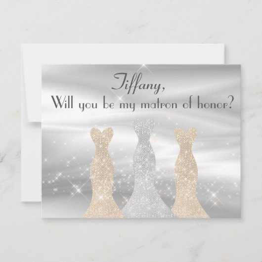 Herrliche Kleidermatrone des Ehrenantrages Einladung (Vorderseite)