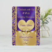 Herrliche Lila, goldene Erneuerung der Einladungen (Stehend Vorderseite)