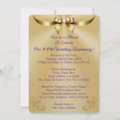 Herrliche Lila, goldene Erneuerung der Einladungen (Rückseite)