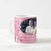 Herrliche Mama-Rosa-Orchideen-Blume Kaffeetasse (Vorderseite Links)