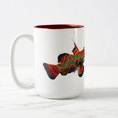 Herrliche Mandarinische Tasse, Synchiropus splendi Zweifarbige Tasse (Links)