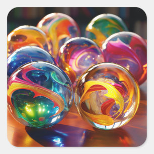 Herrliche Marmor Quadratischer Aufkleber