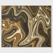 Herrliche Marmorart - warmes Braun Geschenkpapier (Flach)