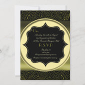 Herrliche Mehndi-Mandalas (Goldenen Effekt) Hochze Einladung (Rückseite)