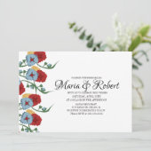 Herrliche mexikanische Hochzeitsgrün Weinflora Einladung (Stehend Vorderseite)