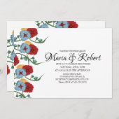 Herrliche mexikanische Hochzeitsgrün Weinflora Einladung (Vorne/Hinten)