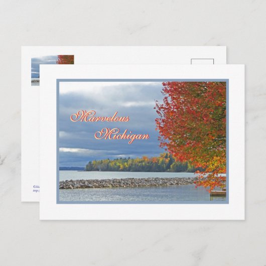 Herrliche Michigan/Herbstfarbe Postkarte (Vorne/Hinten)