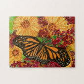 Herrliche Monarch Butterfly Aquarellmalerei Puzzle (Horizontal)